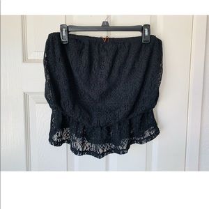 Black lacey tube top